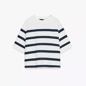 ZARA SHORT SLEEVE STRIPE TOP
